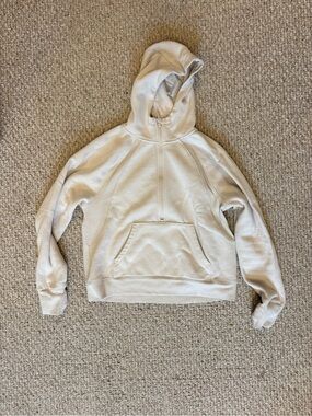 Lole Women's Cream Zip-Up Hooded Sweater